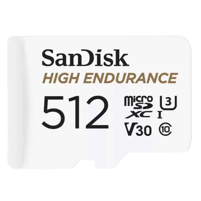 SanDisk High Endurance 100MBs Micro SDXC Card with Adapter 512GB