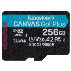 Kingston Canvas Go! Plus microSDXC 170R A2 U3 V30 256GB with Adapter
