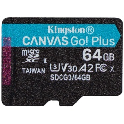 Kingston Canvas Go! Plus microSDXC 170R A2 U3 V30 64GB with Adapter