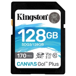 Kingston Canvas Go! Plus SDXC 170R C10 UHS-I U3 V30 128GB
