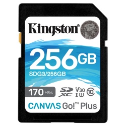 Kingston Canvas Go! Plus SDXC 170R C10 UHS-I U3 V30 256GB