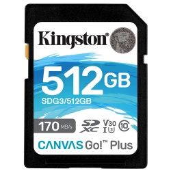 Kingston Canvas Go! Plus SDXC 170R C10 UHS-I U3 V30 512GB